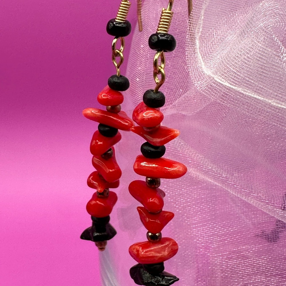 Red Coral earrings
